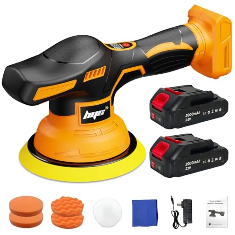 Беспроводной автомобильный полировальный набор - 2 аккумулятора 2000 мАч 21В, 6-дюймовый портативный орбитальный полировальный аппарат с 8 регулируемыми скоростями
Беспроводной автомобильный полировальный набор - 2 аккумулятора 2000 мАч 21В, 6-дюймовый портативный орбитальный полировальный аппарат с 8 регулируемыми скоростями