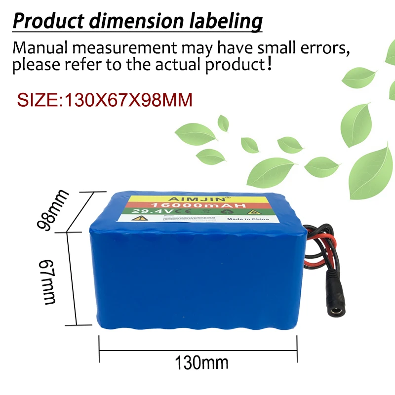 29.4V 16000mah 18650 Li-Ion Battery Pack 24V 7S5P 16A Built-in Smart BMS with Charger
29.4V 16000mah 18650 Li-Ion Battery Pack 24V 7S5P 16A Built-in Smart BMS with Charger