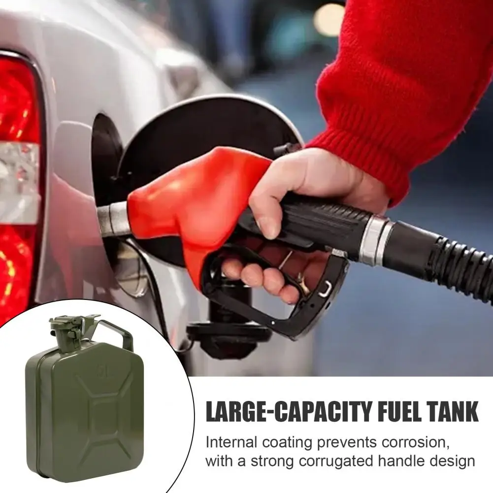Portable Fuel Transfer Tank Heavy-duty Portable Gas 5l Metal Jug with Leak-proof Lid Portable Outdoor Liquid for Emergency
Portable Fuel Transfer Tank Heavy-duty Portable Gas 5l Metal Jug with Leak-proof Lid Portable Outdoor Liquid for Emergency
