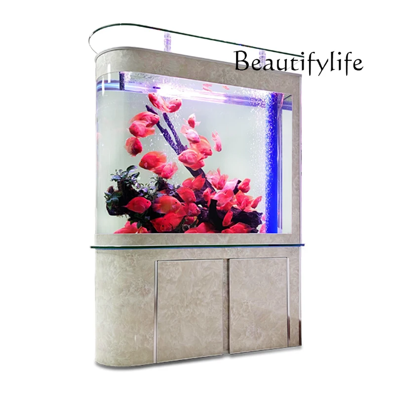 Fish tank aquarium large living room floor-to-ceiling household water-free ecological partition screen entrance bottom filter
Fish tank aquarium large living room floor-to-ceiling household water-free ecological partition screen entrance bottom filter