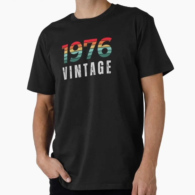 70s Retro Born in 1976 vintage 50th birthday gift Gift T shirt Men's 100% cotton Short Sleeve Graphic clothes All size tee S-6XL
70s Retro Born in 1976 vintage 50th birthday gift Gift T shirt Men's 100% cotton Short Sleeve Graphic clothes All size tee S-6XL
