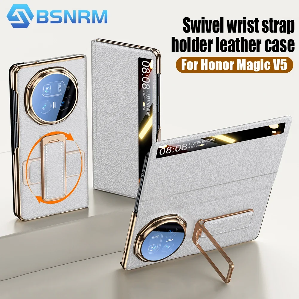 Чехол для телефона Honor Magic V5, с защитой от магнитных шарниров, защитной пленкой для экрана и подставкой, роскошный кожаный противоударный чехол-белый
Чехол для телефона Honor Magic V5, с защитой от магнитных шарниров, защитной пленкой для экрана и подставкой, роскошный кожаный противоударный чехол-белый