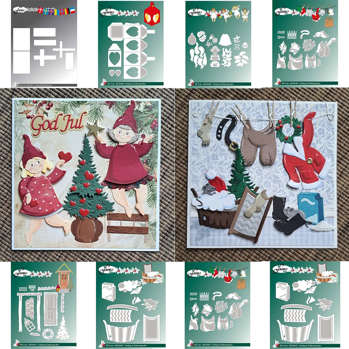Nordic Christmas Cut & Emboss 2-in-1 Die, Elf Angel Xmas Clothes Cabin Frame Layered 3D Holiday Card Craft Die
Nordic Christmas Cut & Emboss 2-in-1 Die, Elf Angel Xmas Clothes Cabin Frame Layered 3D Holiday Card Craft Die