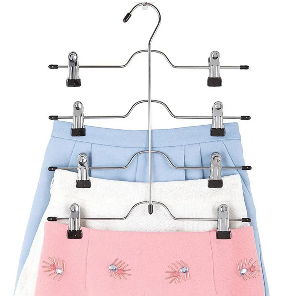 Skirt Hangers 4 Tier Pants Hangers Space Saving Hangers Closet Organizer For Skirt Pants Jeans Scarf Clothes Organizer & Storage
Skirt Hangers 4 Tier Pants Hangers Space Saving Hangers Closet Organizer For Skirt Pants Jeans Scarf Clothes Organizer & Storage