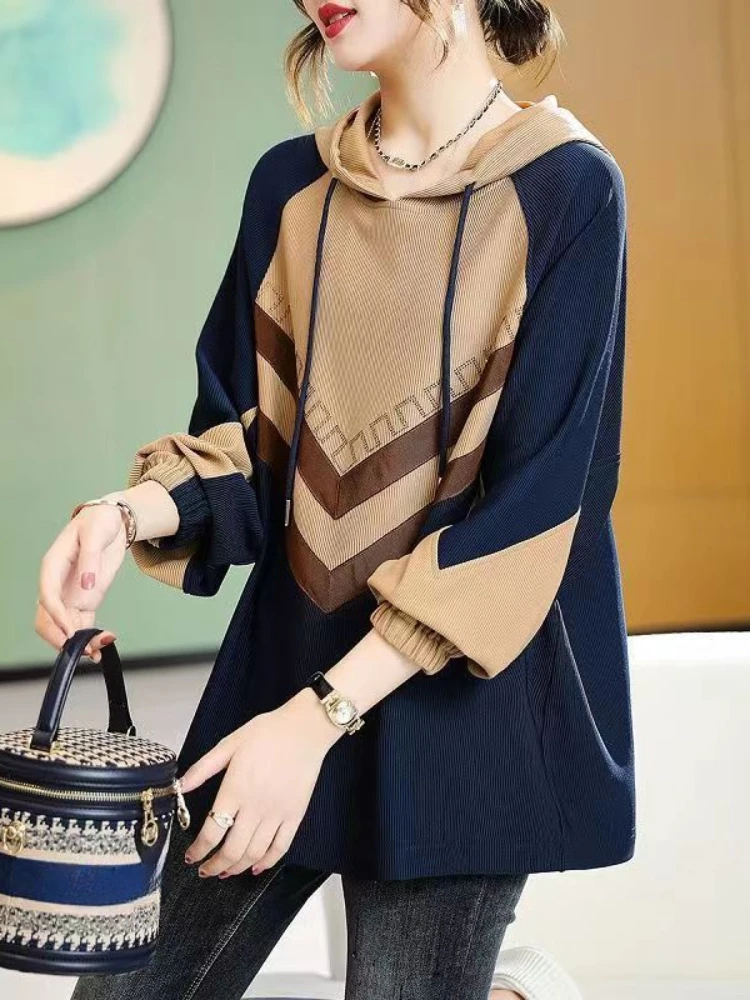 Striped Letter Printing Woman Clothing Brown Women's Sweatshirt Graphic Text Cotton Casual Top Essential Y2k Style 2000s Novelty
Striped Letter Printing Woman Clothing Brown Women's Sweatshirt Graphic Text Cotton Casual Top Essential Y2k Style 2000s Novelty