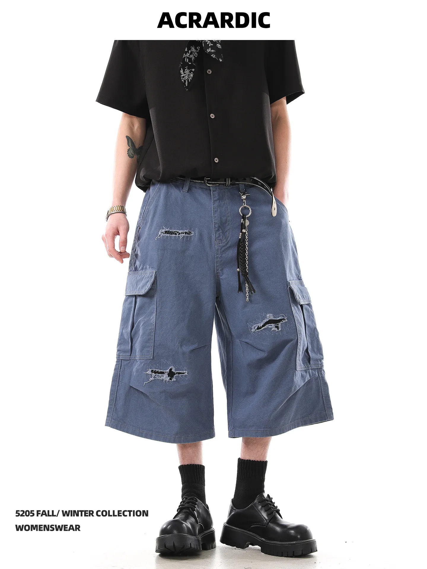 American Street Style Vintage Men's Casual Loose Fit Denim Shorts Ripped Workwear Seven-Foot Pants Spring Season Wear
American Street Style Vintage Men's Casual Loose Fit Denim Shorts Ripped Workwear Seven-Foot Pants Spring Season Wear
