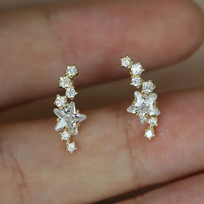 New Small Ear Jewelry Star rings Silver/Gold Holes for Daily Wear Versatile Girl Fashion Simple Style
New Small Ear Jewelry Star rings Silver/Gold Holes for Daily Wear Versatile Girl Fashion Simple Style