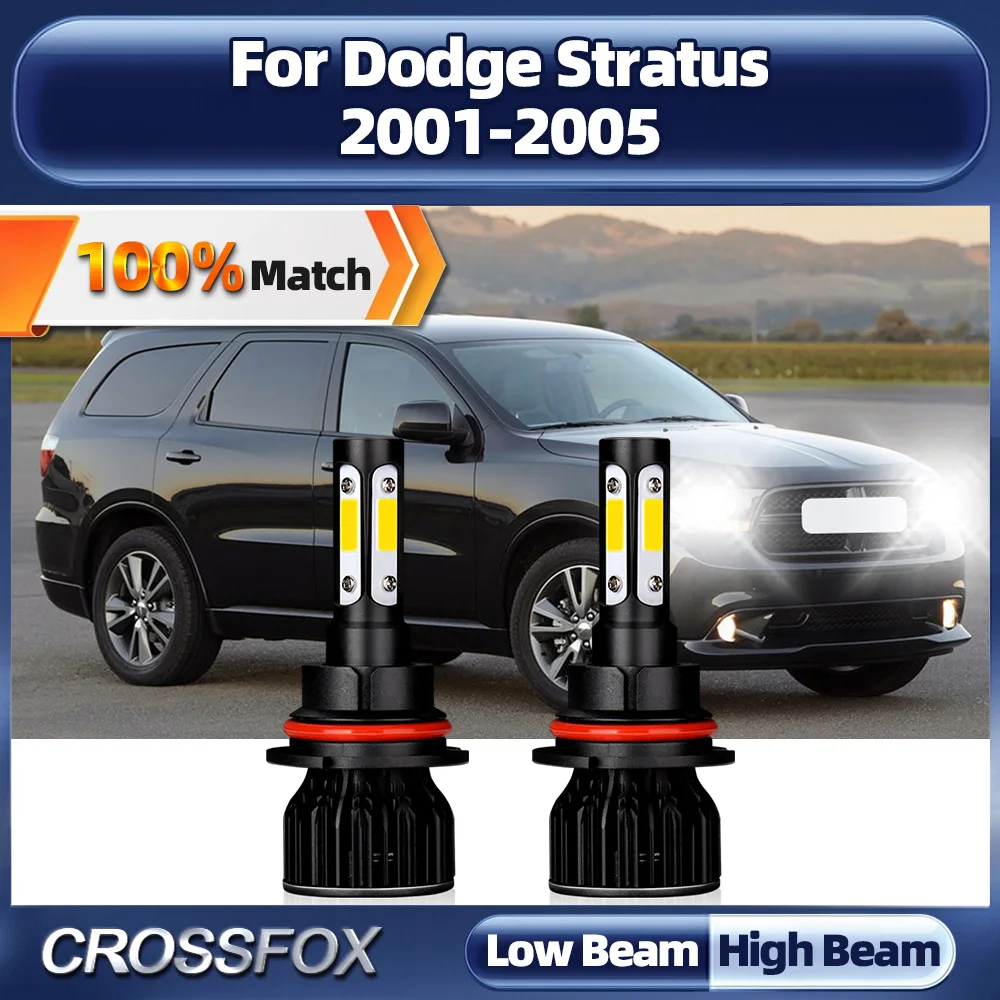 120W LED Headlight Bulbs 20000LM High Low Beam Turbo Auto Headlamps 6000K White For Dodge Stratus 2001 2002 2003 2004 2005
120W LED Headlight Bulbs 20000LM High Low Beam Turbo Auto Headlamps 6000K White For Dodge Stratus 2001 2002 2003 2004 2005