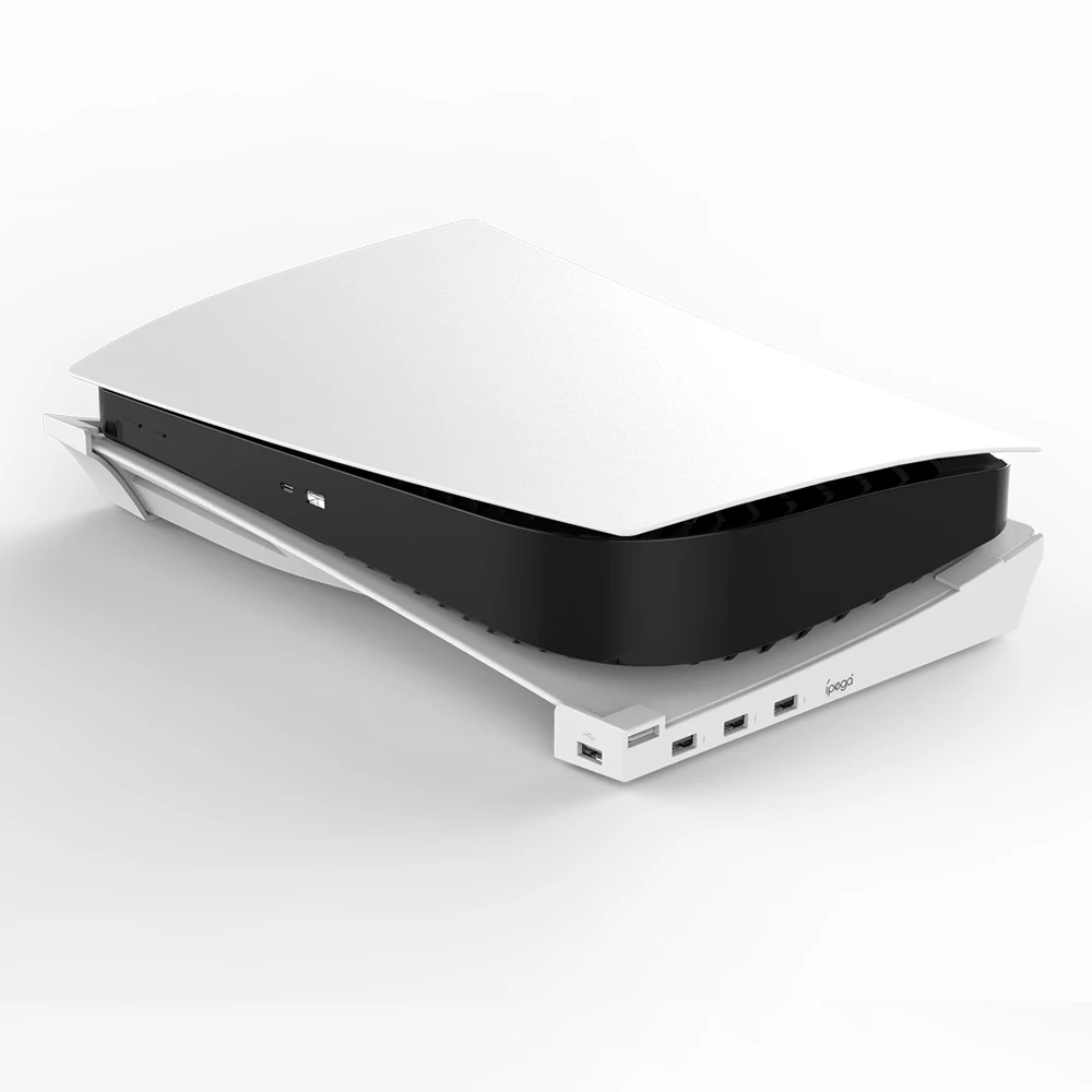 Ipega For PS5 Horizontal Stand with 4 USB Ports, Multi-Function Charging Dock & Hub for PlayStation 5, Enhanced Cooling Design
Ipega For PS5 Horizontal Stand with 4 USB Ports, Multi-Function Charging Dock & Hub for PlayStation 5, Enhanced Cooling Design