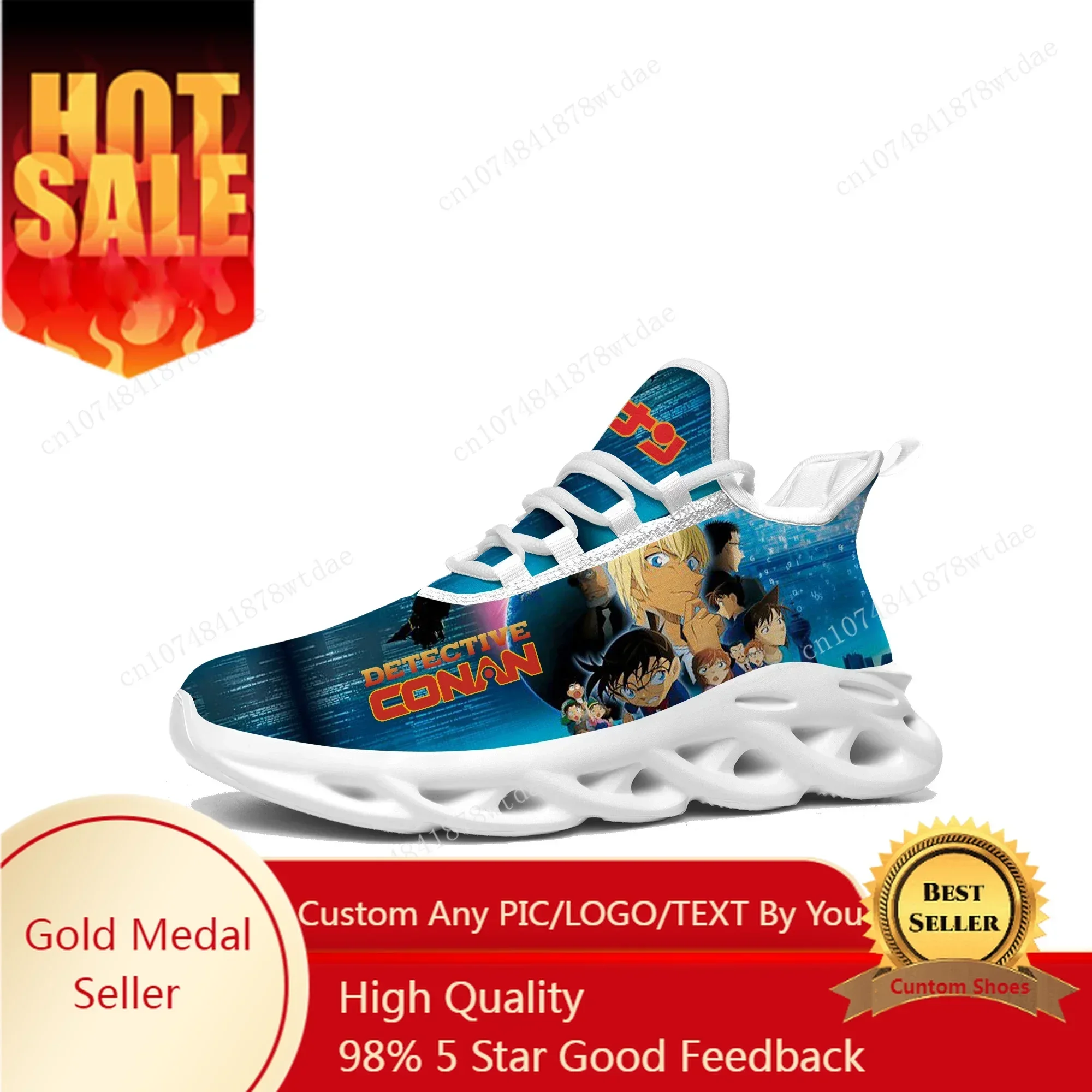 Japanese Anime Detective Conan Flats Sneakers Mens Womens Teenager Sports Running Shoe High Quality Custom Lace Up Mesh Footwear
Japanese Anime Detective Conan Flats Sneakers Mens Womens Teenager Sports Running Shoe High Quality Custom Lace Up Mesh Footwear