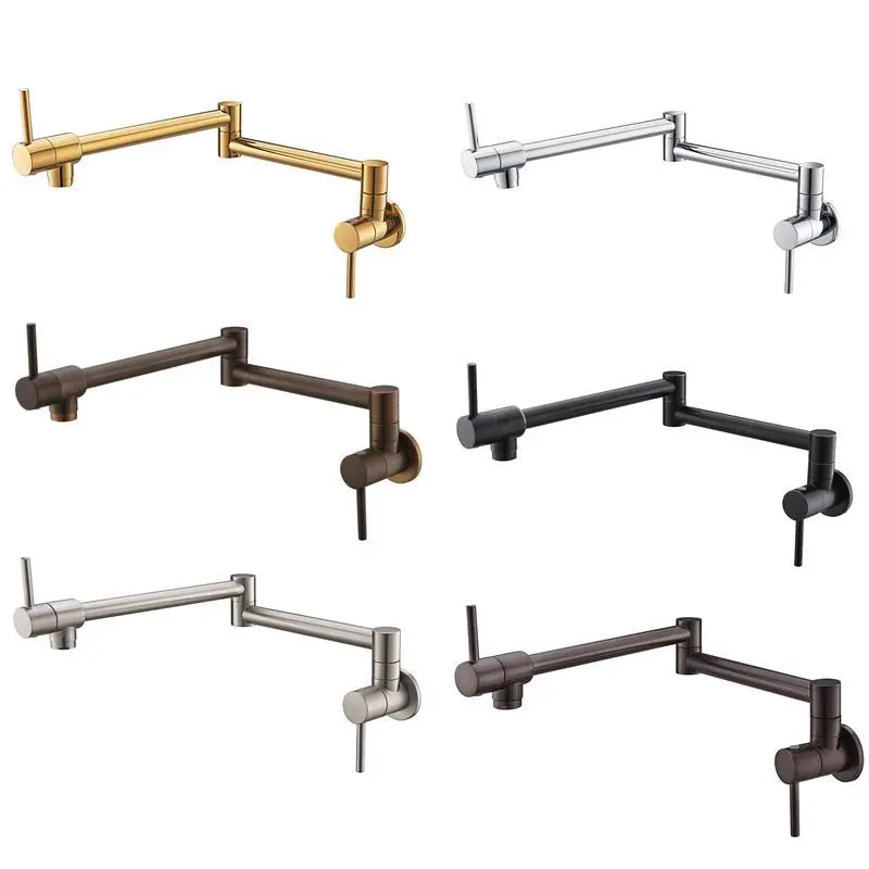 All-copper kitchen faucet folding rotating faucet, single cold-in-the-wall double-handle single-hole sink sink splash-proof wate
All-copper kitchen faucet folding rotating faucet, single cold-in-the-wall double-handle single-hole sink sink splash-proof wate