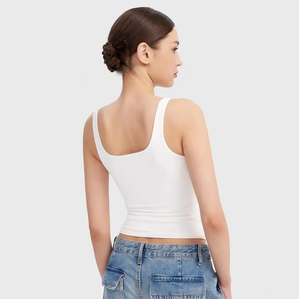 Summer Tank Tops Square Neck Tank Tops for Women Sexy Slim Fit Workout Vests with Wide Shoulder Straps Solid Color Tops Elastic
Summer Tank Tops Square Neck Tank Tops for Women Sexy Slim Fit Workout Vests with Wide Shoulder Straps Solid Color Tops Elastic