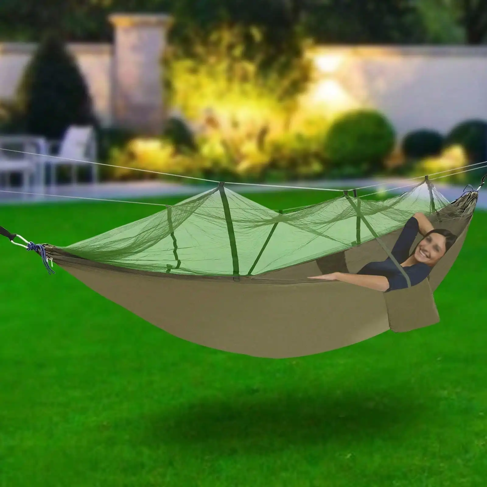 Camping Hammock, Portable Hammocks With Mosquito Net And Tree Straps, Portable Hammock 260*140CM
Camping Hammock, Portable Hammocks With Mosquito Net And Tree Straps, Portable Hammock 260*140CM