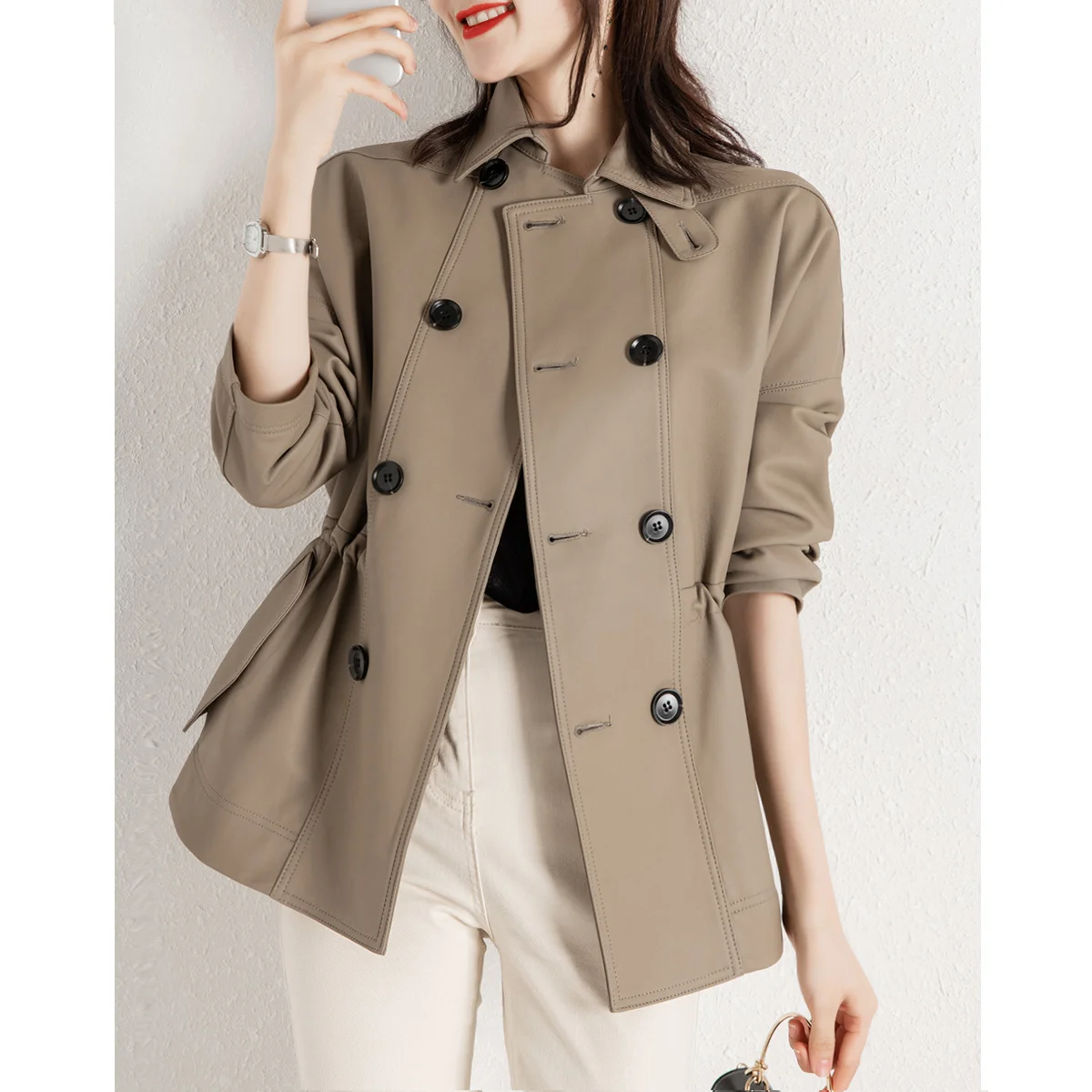 2023 New 100% Genuine Sheepskin Leather Women's Windbreaker Jacket Real Leather Clothes for Women Ladies Female Coat V
2023 New 100% Genuine Sheepskin Leather Women's Windbreaker Jacket Real Leather Clothes for Women Ladies Female Coat V