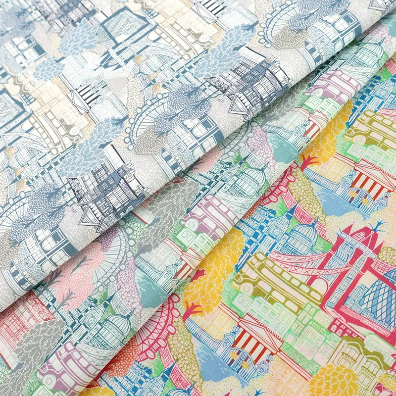 50x110cm Liberty 100s Tana Lawn Cotton Capital Views City Print Fabric For DIY Sewing Patchwork Quilting Dress Handmade Cloth
50x110cm Liberty 100s Tana Lawn Cotton Capital Views City Print Fabric For DIY Sewing Patchwork Quilting Dress Handmade Cloth