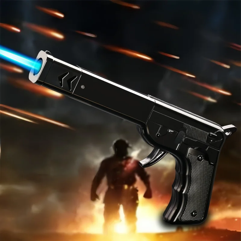 Windproof Gun-shaped Metal Lighter Outdoor Direct Spray High Flame Torch BBQ Welding Ignition Tool Cigarette Accessory
Windproof Gun-shaped Metal Lighter Outdoor Direct Spray High Flame Torch BBQ Welding Ignition Tool Cigarette Accessory