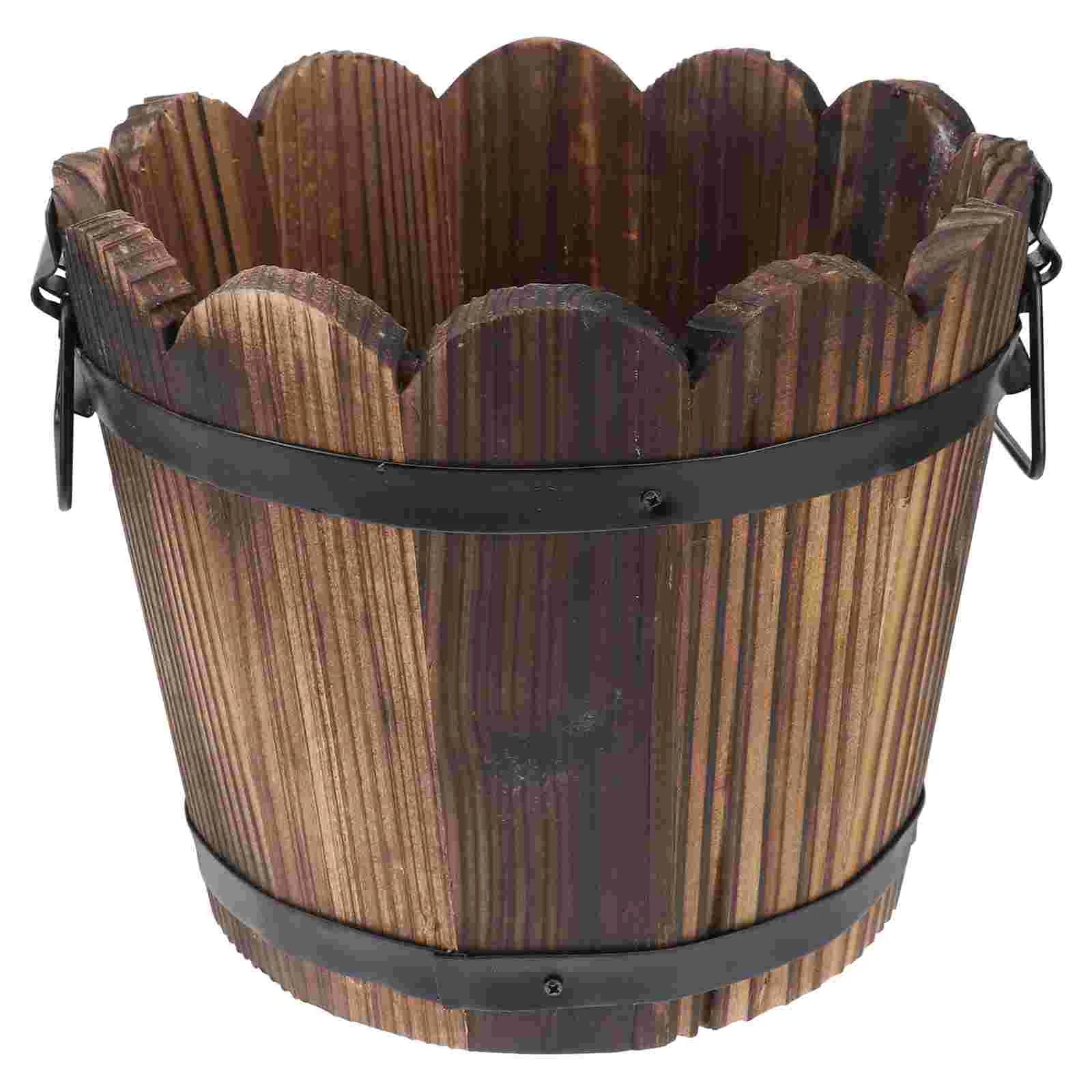Solid Wood Carbonized Fleshy Flower Pot Balcony Planting Flower Holder Home Decoration Retro Wooden Small Barrel Wave Mouth
Solid Wood Carbonized Fleshy Flower Pot Balcony Planting Flower Holder Home Decoration Retro Wooden Small Barrel Wave Mouth