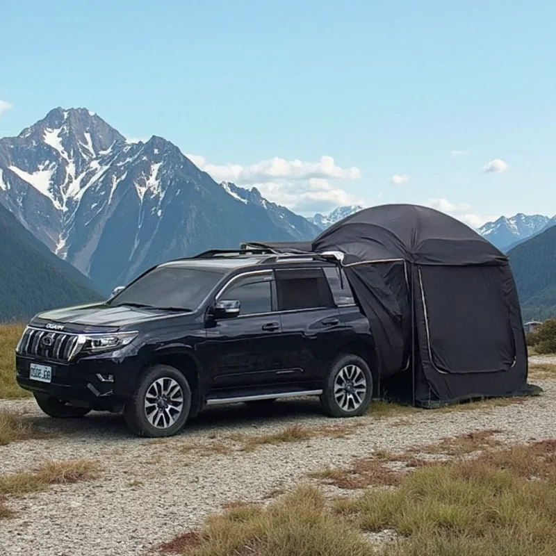 Rear of The Car Is Extended, The Trunk Is Self-driving, The Side Tent Is Loaded with A Canopy Awning
Rear of The Car Is Extended, The Trunk Is Self-driving, The Side Tent Is Loaded with A Canopy Awning
