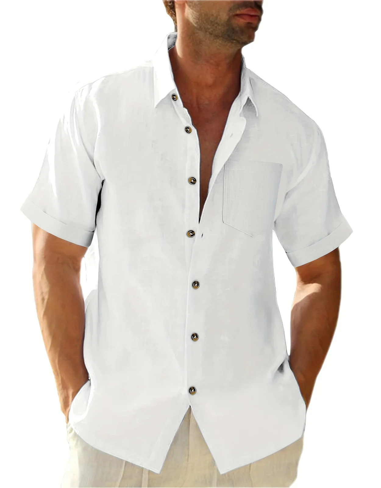 Men's Plus Size Short Sleeve Shirts Cotton Linen Henley Shirts Lightweight Vacation Collar Beach Shirts Hawaiian T Shirt
Men's Plus Size Short Sleeve Shirts Cotton Linen Henley Shirts Lightweight Vacation Collar Beach Shirts Hawaiian T Shirt