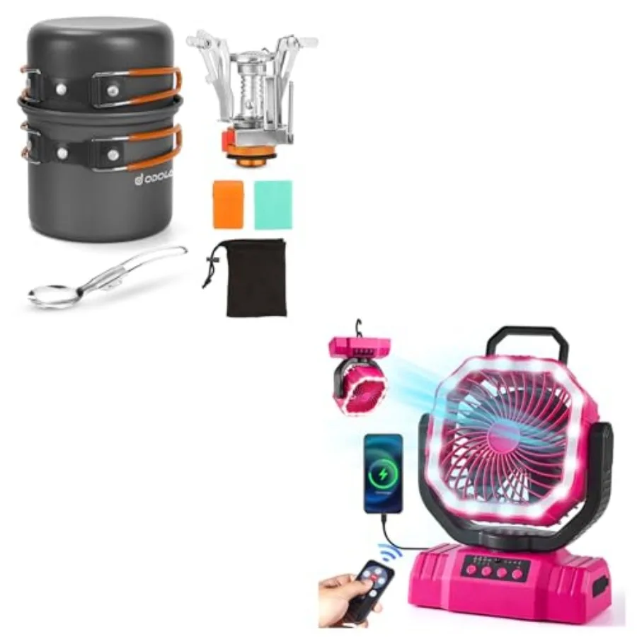 Bundle - 2 Items 6pcs Camping Cookware Mess Kit and Portable Camping Lantern with LED Lantern
Bundle - 2 Items 6pcs Camping Cookware Mess Kit and Portable Camping Lantern with LED Lantern