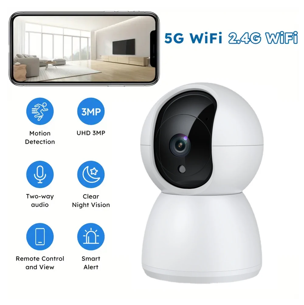 2.4ghz WiFi Smart Camera, 360° Panoramic Surveillance Video, Night Vision, Cloud Storage, Special Safety Camera For Baby/pets
2.4ghz WiFi Smart Camera, 360° Panoramic Surveillance Video, Night Vision, Cloud Storage, Special Safety Camera For Baby/pets