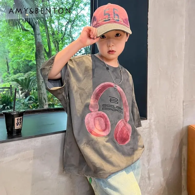 Handsome Boys High End Cotton Breathable T-shirt 2026 New Summer Kids Half-sleeve Thin Streetwear Fashion Print Casual T-shirt
Handsome Boys High End Cotton Breathable T-shirt 2026 New Summer Kids Half-sleeve Thin Streetwear Fashion Print Casual T-shirt