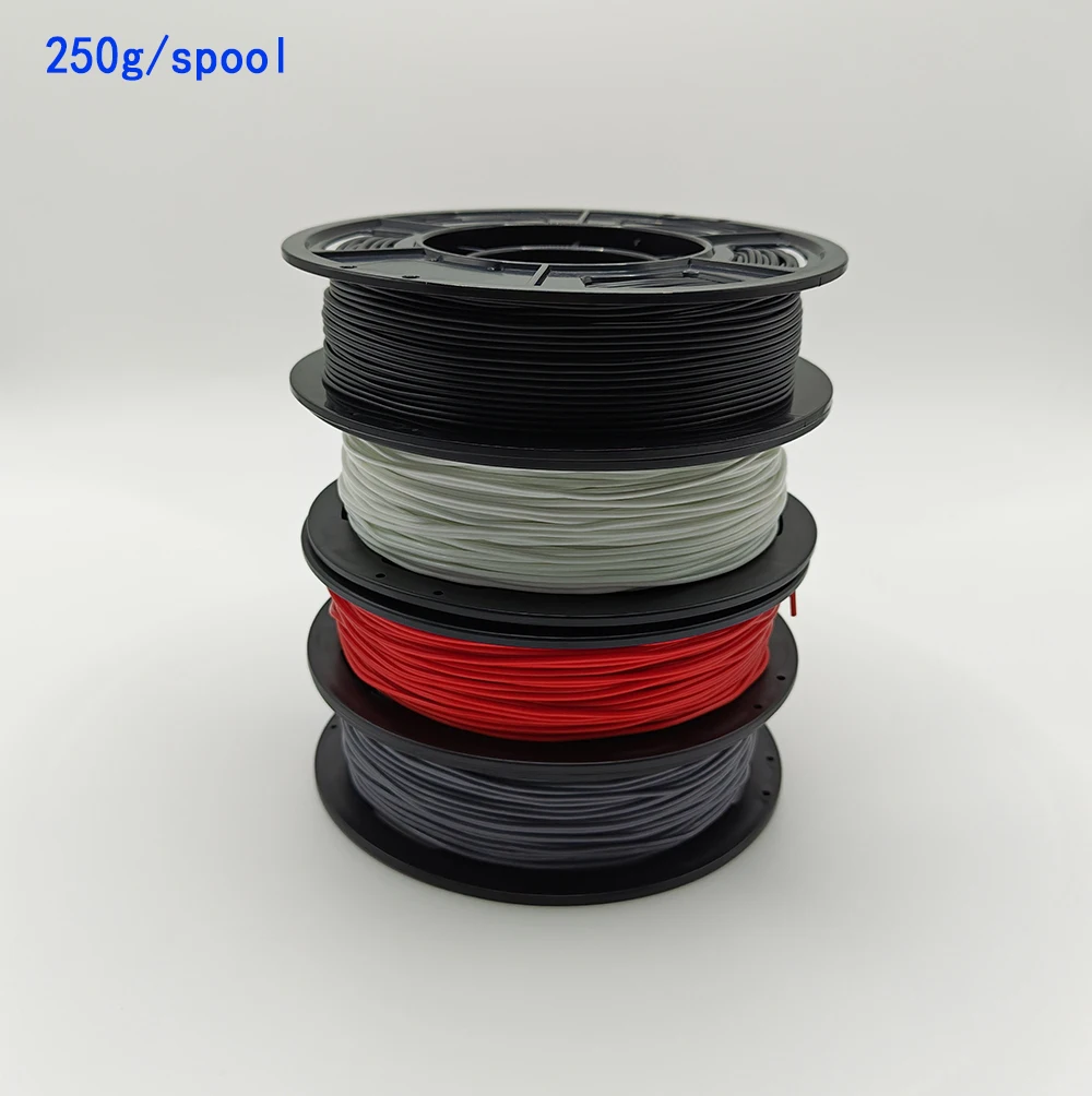 TPU 85A/90A/95A 3D Printer Flexible Filament 1.75mm High Speed Printing 250g/roll soft Flexible TPU High Elasticity
TPU 85A/90A/95A 3D Printer Flexible Filament 1.75mm High Speed Printing 250g/roll soft Flexible TPU High Elasticity