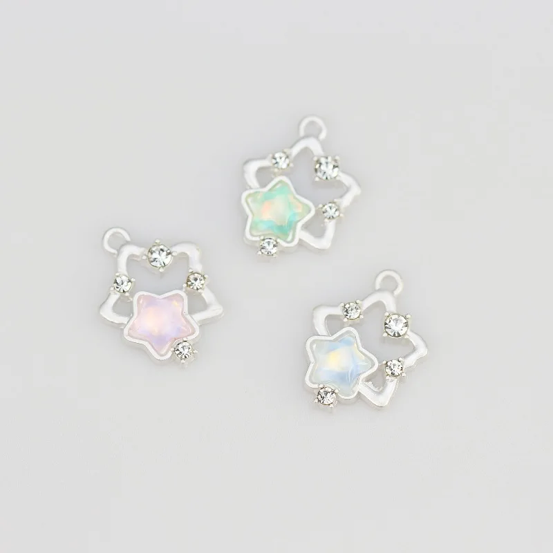 3Pcs Five Pointed Star Alloy Inlaid Crystal Pendant Handmade DIY Alloy Accessories for Homemade Bracelet Decoration Alloy Charm
3Pcs Five Pointed Star Alloy Inlaid Crystal Pendant Handmade DIY Alloy Accessories for Homemade Bracelet Decoration Alloy Charm