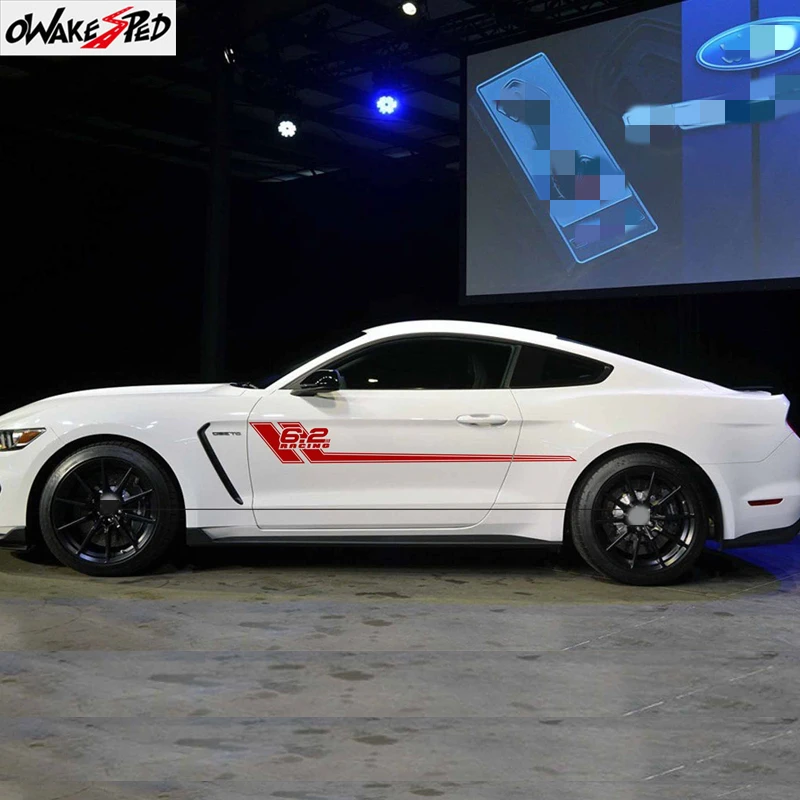2 Pcs Car Door Side Upper Stripe Stickers Film 6.2 Racing Waist Line Auto Body Decal For Ford Mustang Vinyl Tuning Accessories
2 Pcs Car Door Side Upper Stripe Stickers Film 6.2 Racing Waist Line Auto Body Decal For Ford Mustang Vinyl Tuning Accessories