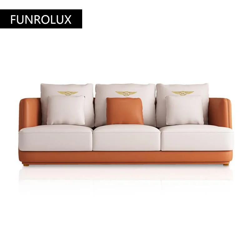 Modern leather sofa living room large apartment first layer cowhide sofa
Modern leather sofa living room large apartment first layer cowhide sofa