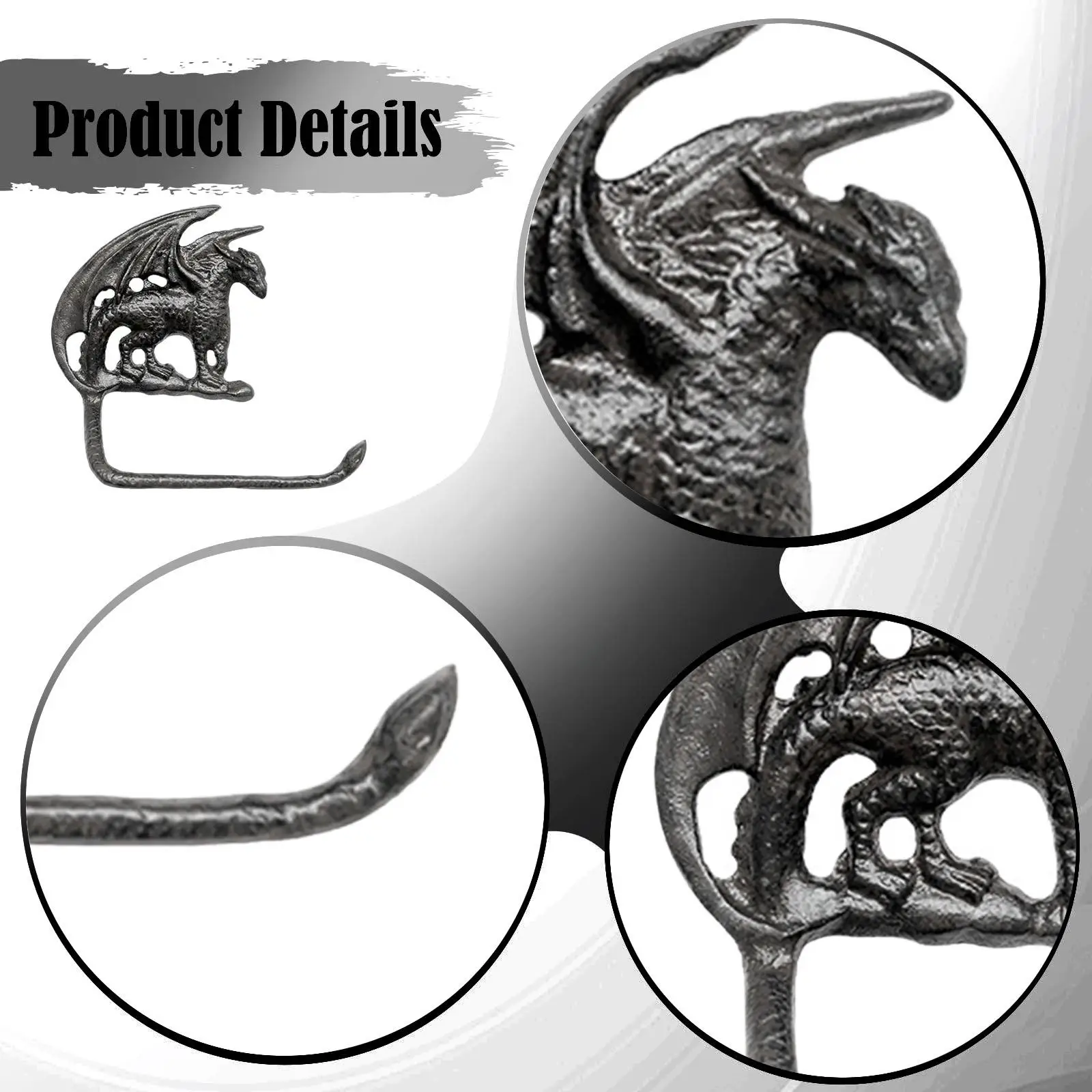 Unique Dragon Design Towel Hanger Cast Iron Wall Mounted Bath Rack for Bathroom Decoration Accessories
Unique Dragon Design Towel Hanger Cast Iron Wall Mounted Bath Rack for Bathroom Decoration Accessories