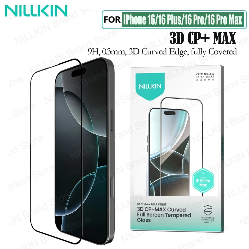 For iPhone 16 Pro Max / 16 Pro Tempered Glass Nillkin 3D CP+Max Anti-Explosion Full Coverage Screen Protector For iPhone 16 Plus
For iPhone 16 Pro Max / 16 Pro Tempered Glass Nillkin 3D CP+Max Anti-Explosion Full Coverage Screen Protector For iPhone 16 Plus