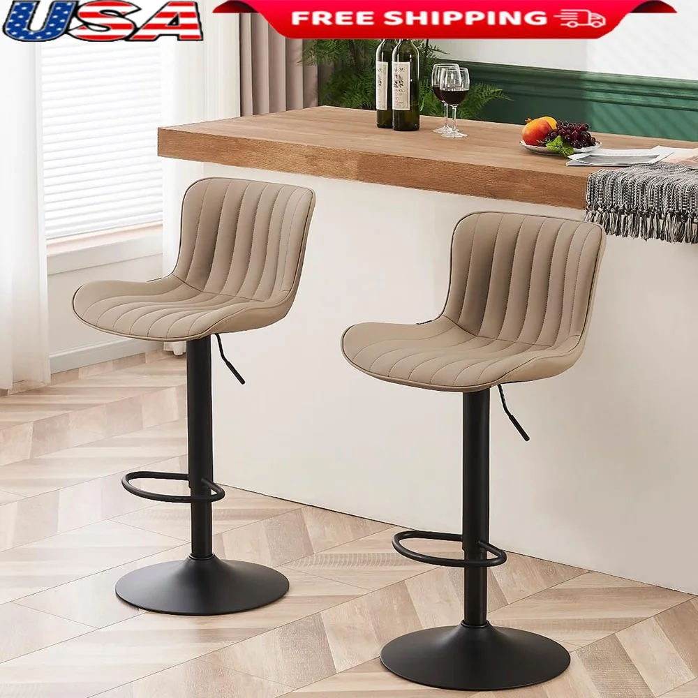 Adjustable Swivel Bar Stools Set of 2 Faux Leather Kitchen Counter Chairs with Back Modern Design Dining Room Island Bar
Adjustable Swivel Bar Stools Set of 2 Faux Leather Kitchen Counter Chairs with Back Modern Design Dining Room Island Bar