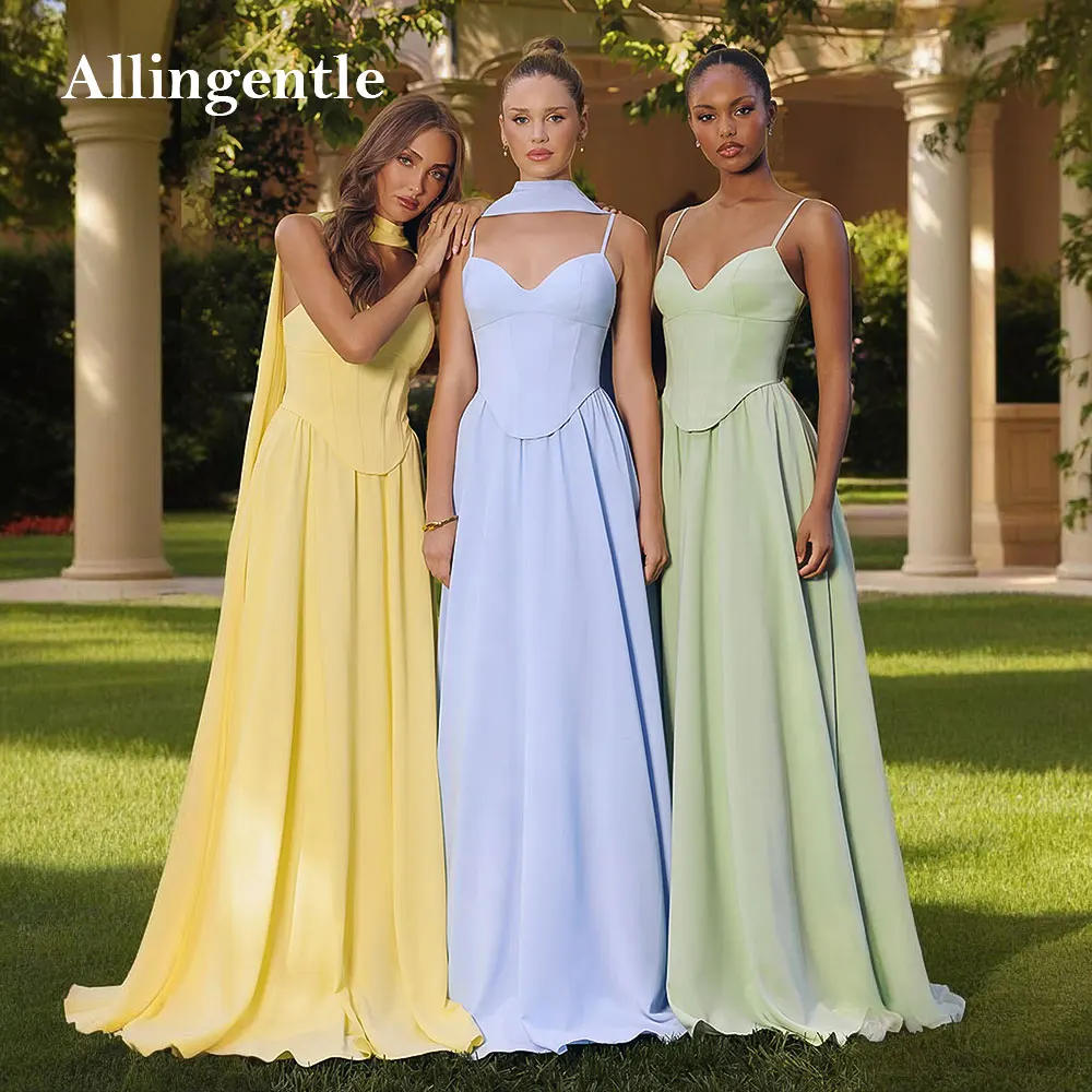 Elegant Chiffon Long Prom Dress Spaghetti Straps Weddding Guest Party Gown Fashion Women's Evening Formal Dress Scarf Customized 
Elegant Chiffon Long Prom Dress Spaghetti Straps Weddding Guest Party Gown Fashion Women's Evening Formal Dress Scarf Customized
