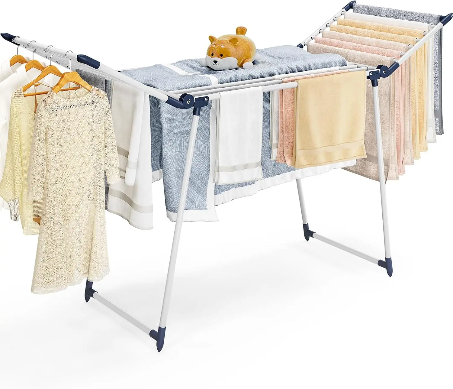 Clothes Drying Rack Foldable Large Drying Rack Clothing Winged Laundry Rack Folding Indoor Outdoor Metal Clothes Airer for Beddi
Clothes Drying Rack Foldable Large Drying Rack Clothing Winged Laundry Rack Folding Indoor Outdoor Metal Clothes Airer for Beddi