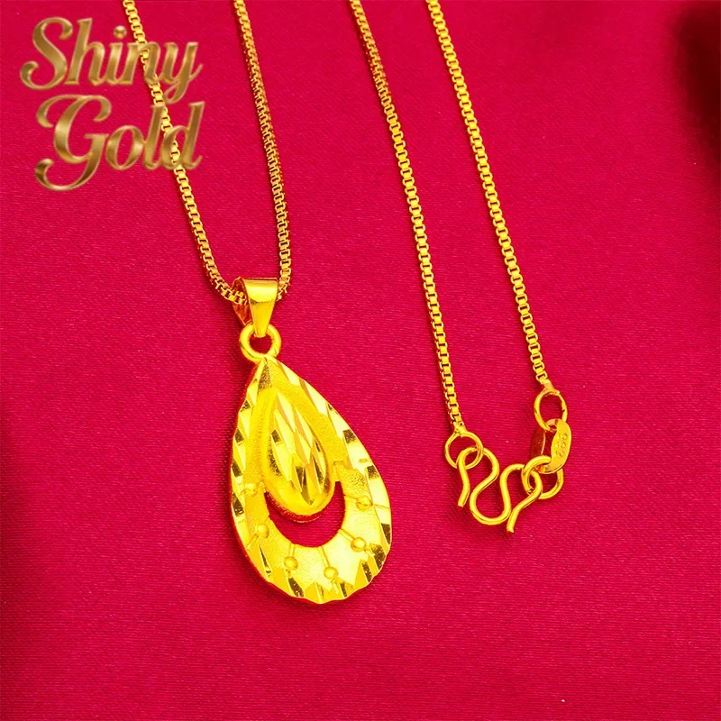 ShinyGoldTeardrop Pendant for Women, 24K Gold, AU999 | Hollow teardrop with pearl tassel & rose gold plating, stunning for parti
ShinyGoldTeardrop Pendant for Women, 24K Gold, AU999 | Hollow teardrop with pearl tassel & rose gold plating, stunning for parti
