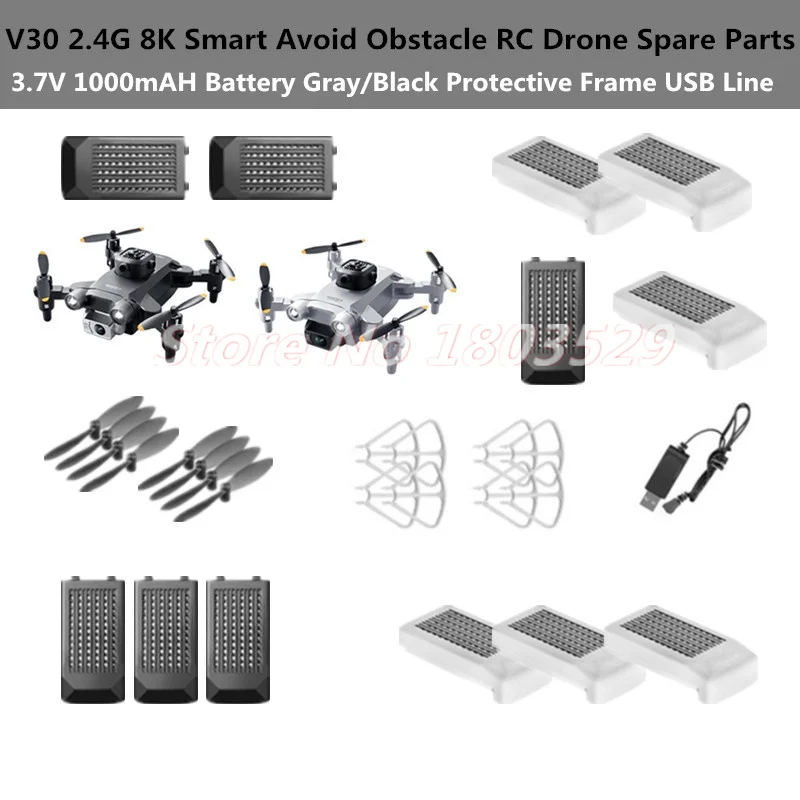 4DRC V30 RC Drone Battery V30 Dron Battery Quadcopter Spare Parts 3.7V 1000mAH Battery Protect Frame USB Line Propeller
4DRC V30 RC Drone Battery V30 Dron Battery Quadcopter Spare Parts 3.7V 1000mAH Battery Protect Frame USB Line Propeller