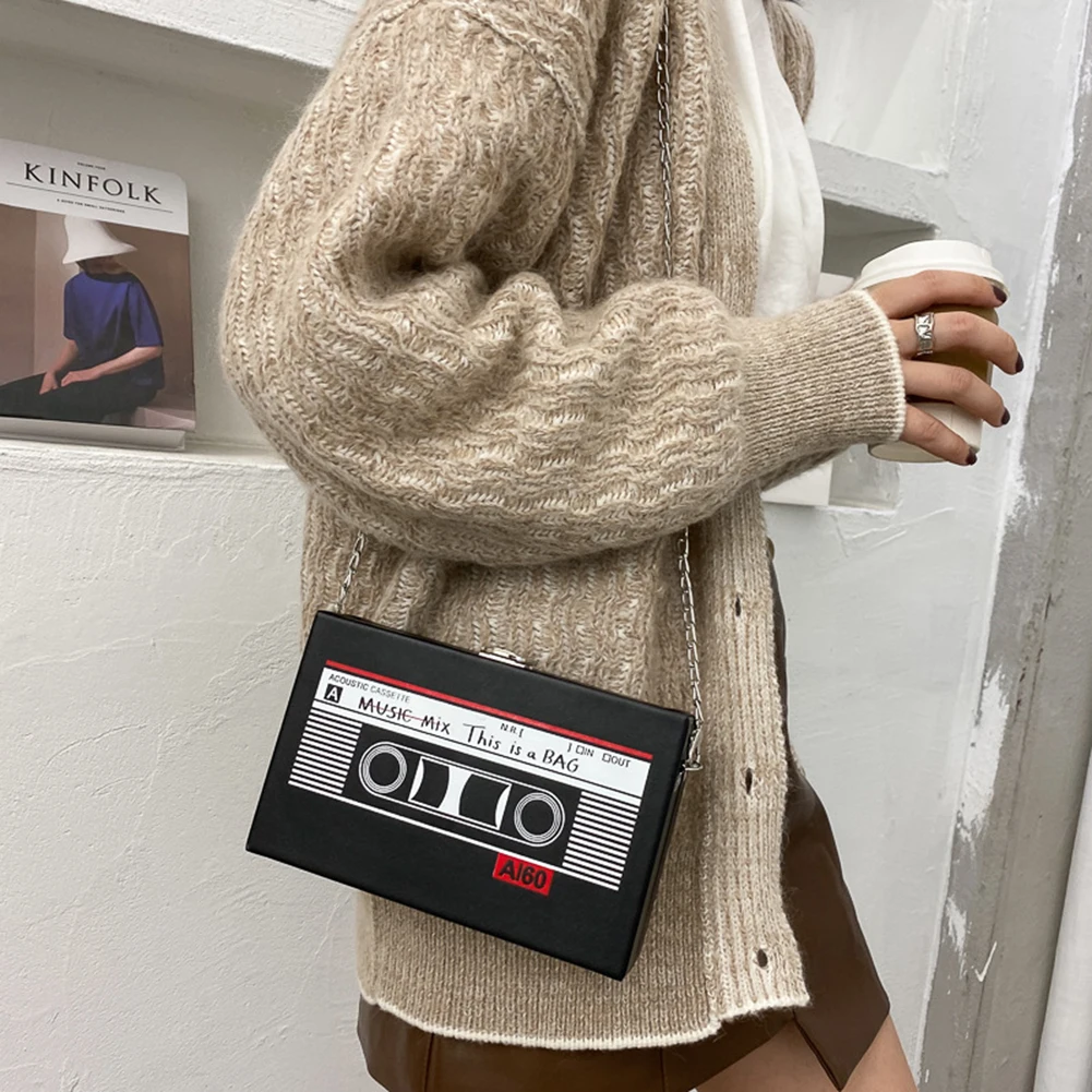 Women Luxury Retro Bag Radio Shape Small Square Bag PU Leather Tape Recorder Print Ladies Daily Commute Bag
Women Luxury Retro Bag Radio Shape Small Square Bag PU Leather Tape Recorder Print Ladies Daily Commute Bag