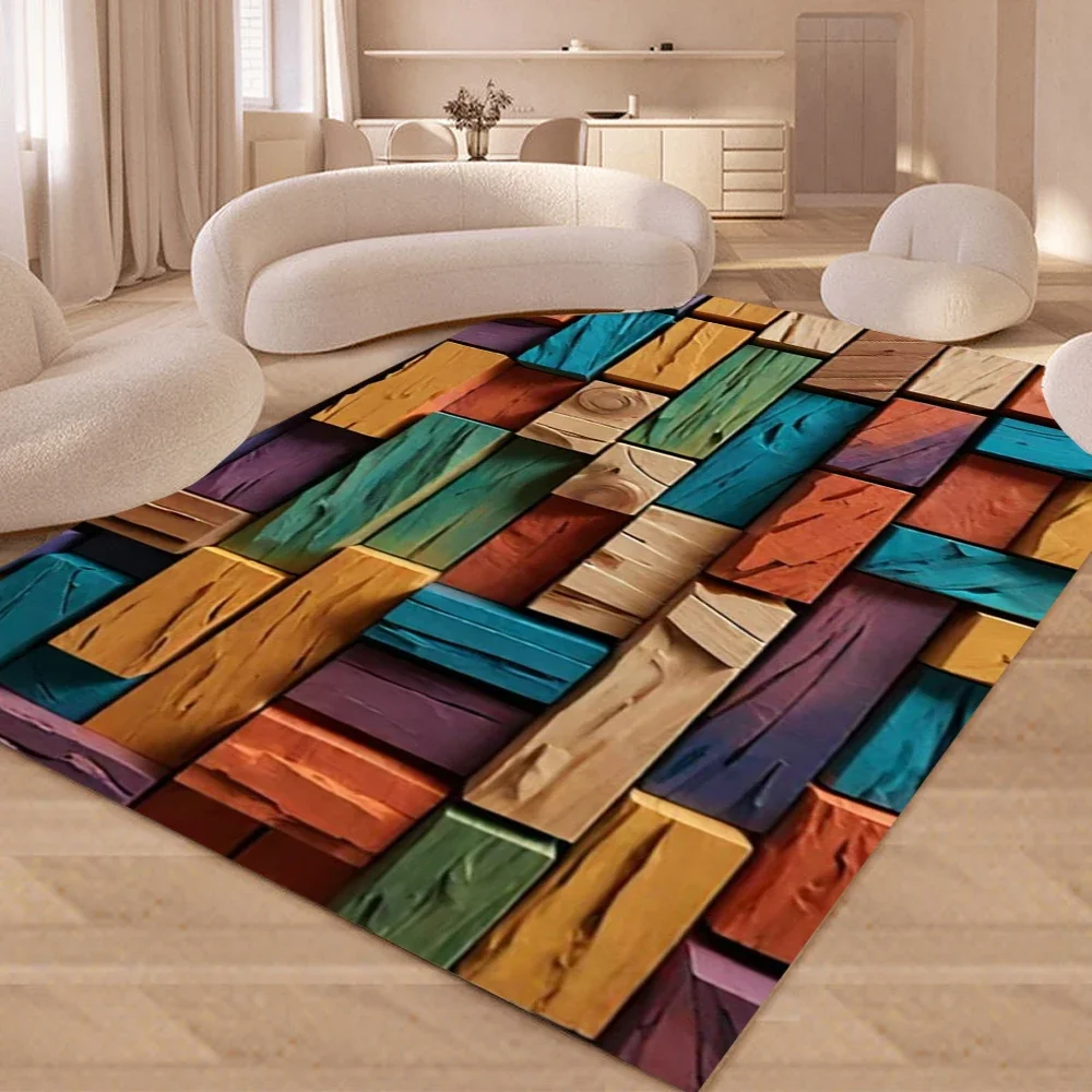 Colorful Wood Grain Timber Carpet Rug for Bedroom Living Room Home Sofa Decoration,Child Game Large Decor Floor Mat
Colorful Wood Grain Timber Carpet Rug for Bedroom Living Room Home Sofa Decoration,Child Game Large Decor Floor Mat