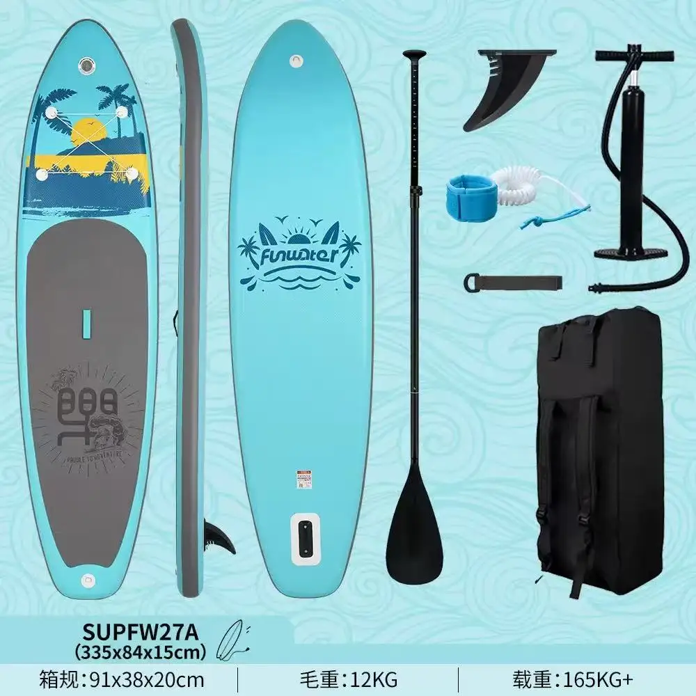 Surfboard inflatable paddle board standing paddle board material reinforced brushed fabric 0.9mm PVC and anti slip EVA
Surfboard inflatable paddle board standing paddle board material reinforced brushed fabric 0.9mm PVC and anti slip EVA