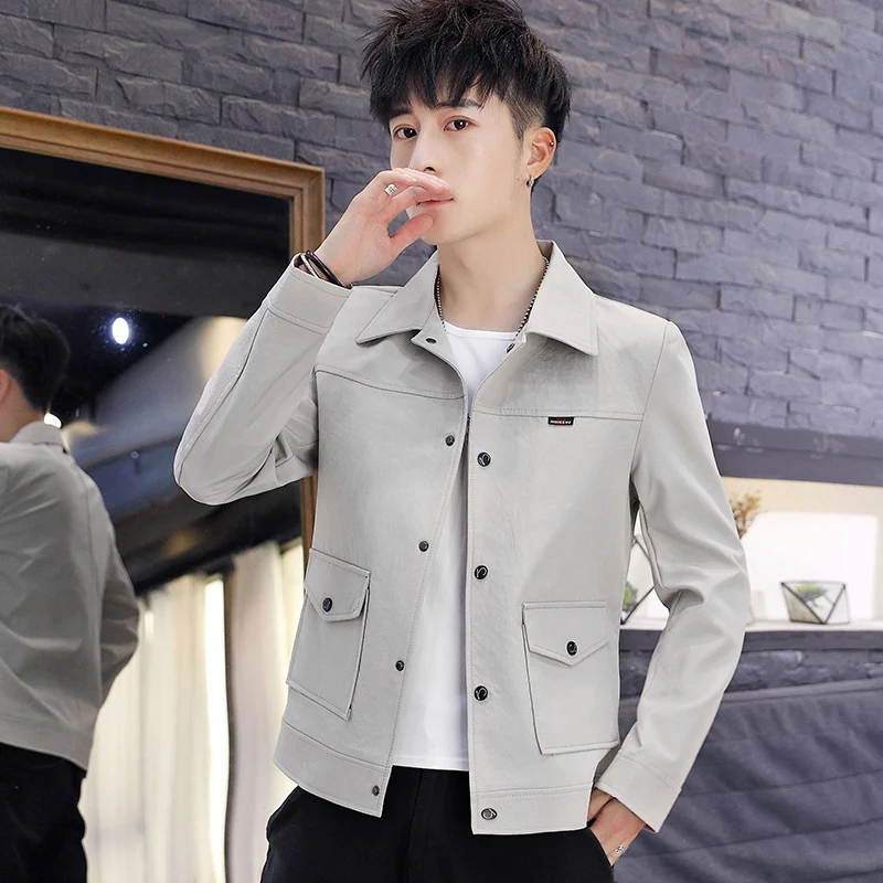 Fashionable Short Men's Jacket Autumn Casual Style Korean Version Slim Fit Collar Versatile Cool Fashionable Youth Outerwear
Fashionable Short Men's Jacket Autumn Casual Style Korean Version Slim Fit Collar Versatile Cool Fashionable Youth Outerwear