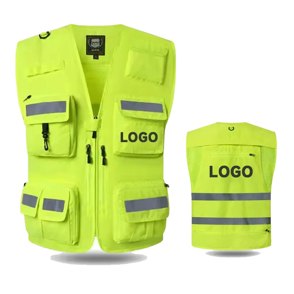 Workwear Volunteer Vest Custom Logo Multiple Pockets Safety Vest Summer Mesh Breathable Photographer Fishing Vest Work Clothing
Workwear Volunteer Vest Custom Logo Multiple Pockets Safety Vest Summer Mesh Breathable Photographer Fishing Vest Work Clothing