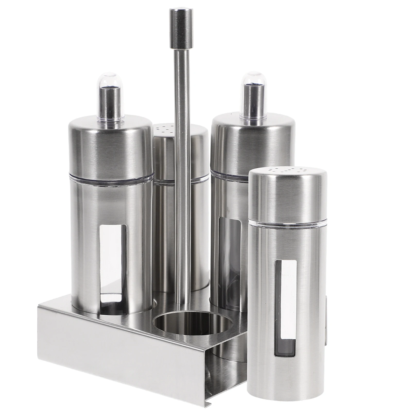 Seasoning Bottle Set 4 Bottles 1 Stand Stainless Steel Condiment Containers Kitchen Spice Organizer Sauce Vinegar Shaker Box
Seasoning Bottle Set 4 Bottles 1 Stand Stainless Steel Condiment Containers Kitchen Spice Organizer Sauce Vinegar Shaker Box