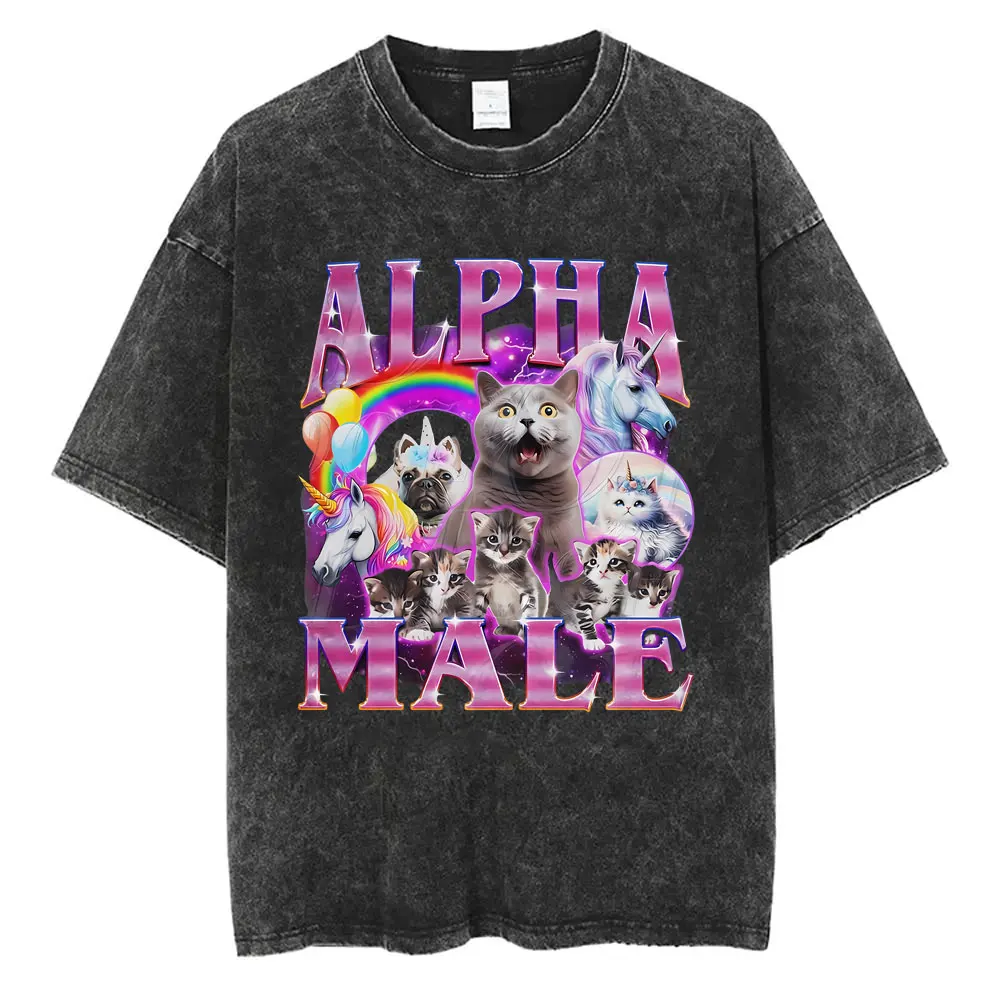 Vintage Washed Alpha Male Cute Funny Cat Meme T Shirts Lesbians Eat What T-shirts Men Women Casual Cotton Oversized Tops T-shirt
Vintage Washed Alpha Male Cute Funny Cat Meme T Shirts Lesbians Eat What T-shirts Men Women Casual Cotton Oversized Tops T-shirt