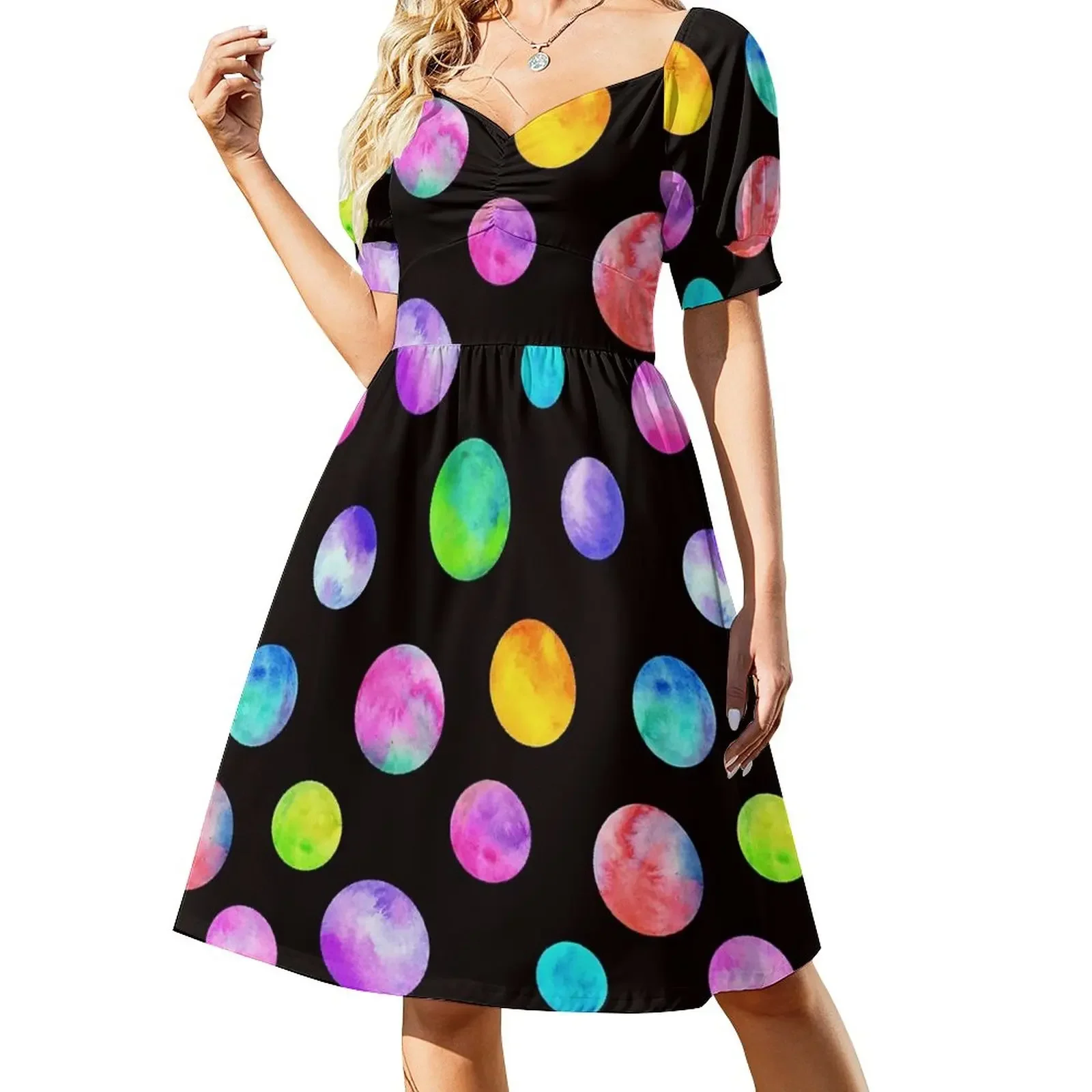 polka dots watercolor multicolor trendy pattern Short-Sleeved Dress Clothing female ceremony dresses
polka dots watercolor multicolor trendy pattern Short-Sleeved Dress Clothing female ceremony dresses
