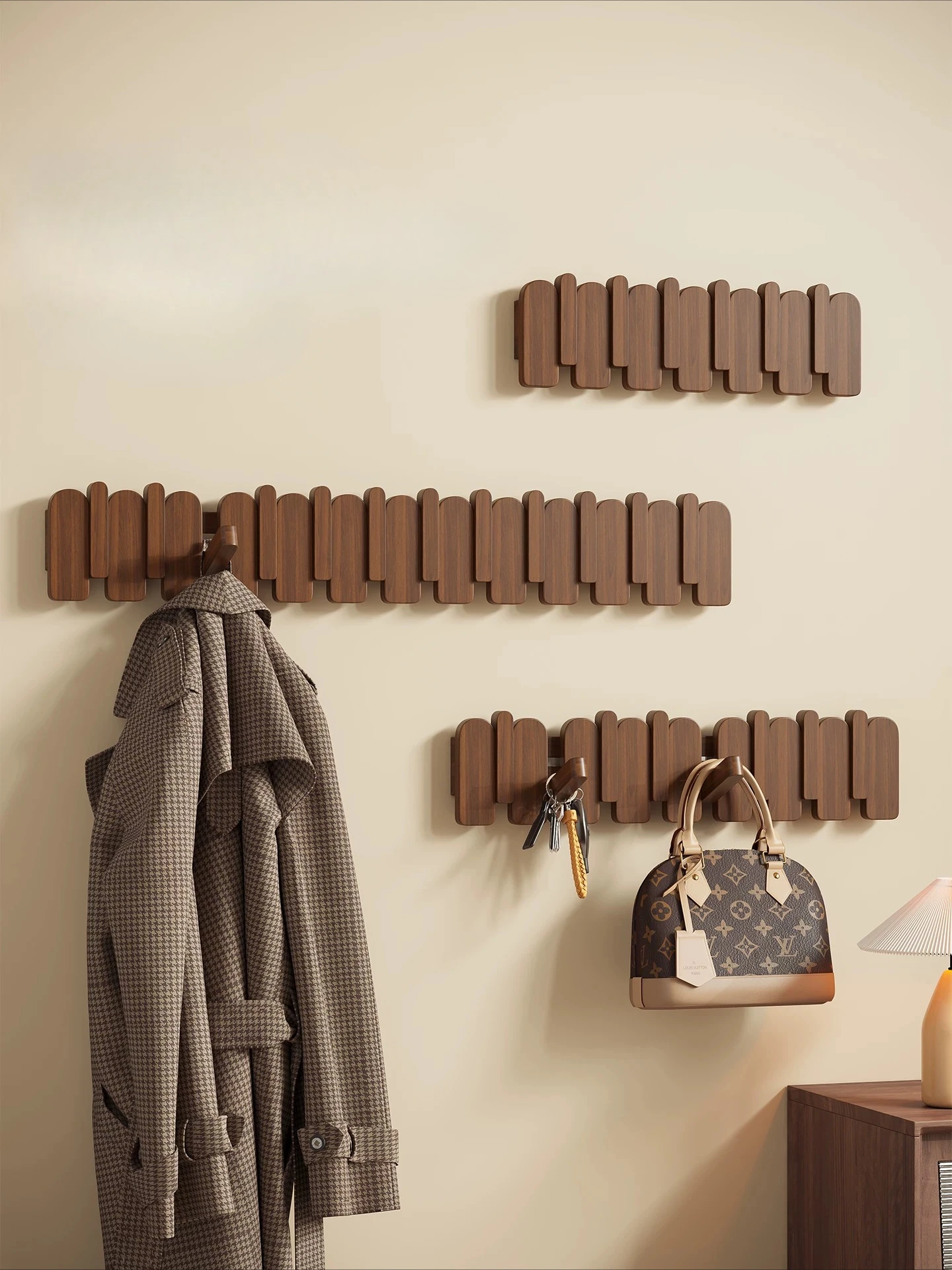 Piano keys on the wall, hangers hangers behind the door, hangs hangers in the entrance, and hangs non-punching solid wood
Piano keys on the wall, hangers hangers behind the door, hangs hangers in the entrance, and hangs non-punching solid wood