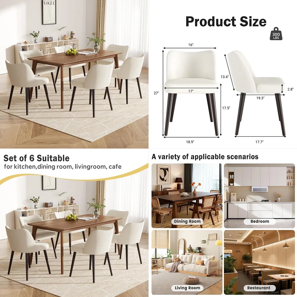 Fabric Upholstered Dining Chairs Mid Century Farmhouse Dinner Chair with Padded Seat and Wood Legs Kitchen Side Chair for Dinin
Fabric Upholstered Dining Chairs Mid Century Farmhouse Dinner Chair with Padded Seat and Wood Legs Kitchen Side Chair for Dinin