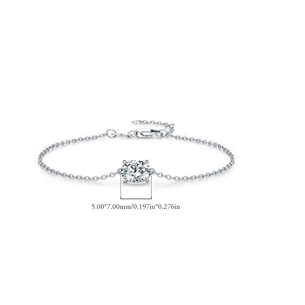 Apaison 1 Carat 5x7mm Moissanite Womne's Bracelet -Wedding Engagement 925 Sterling Silver Adjustable Bangle Jewelry Gift
Apaison 1 Carat 5x7mm Moissanite Womne's Bracelet -Wedding Engagement 925 Sterling Silver Adjustable Bangle Jewelry Gift
