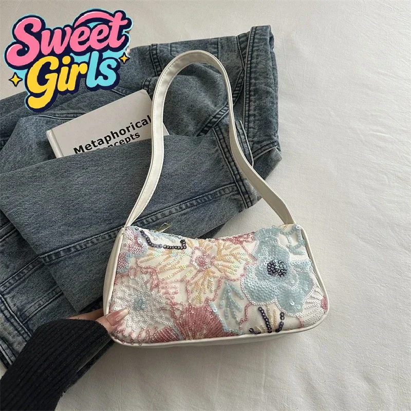 Fashion Shoulder Bag Women Handbag Luxury Embroidered Bag Female Purse Small Cute Flower Satin Tote Bag
Fashion Shoulder Bag Women Handbag Luxury Embroidered Bag Female Purse Small Cute Flower Satin Tote Bag