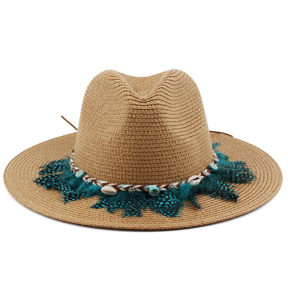 Women's Fashionable Panama Hat With Faux Feather Decoration, Breathable Sun Hat
Women's Fashionable Panama Hat With Faux Feather Decoration, Breathable Sun Hat